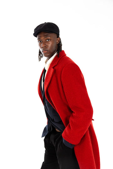 Alpaca Commander Jacket –Dark Red