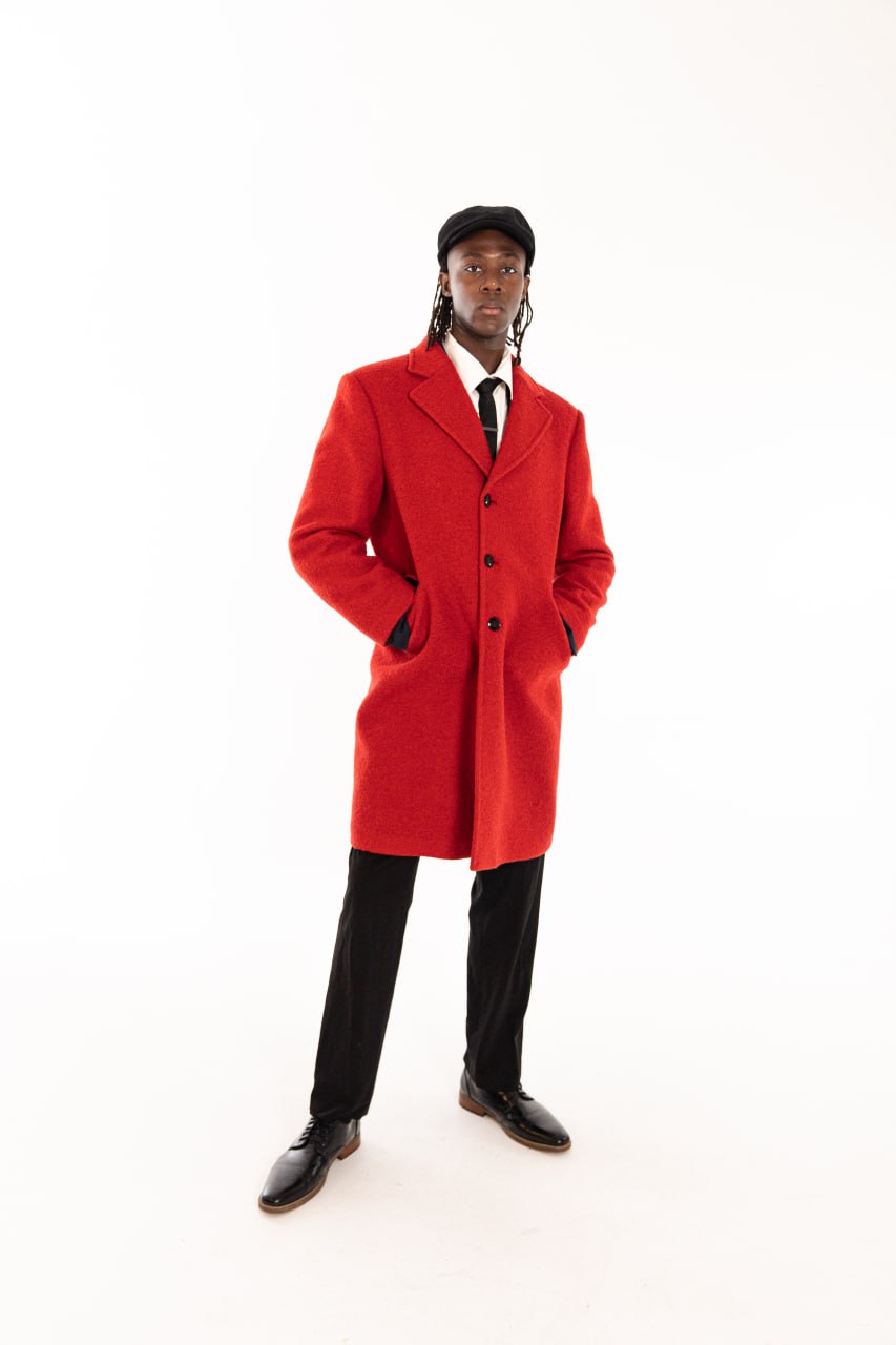 Alpaca Commander Jacket –Dark Red